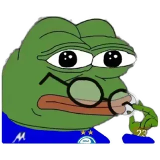💙 e655a9d9 Pepe the Frog meme, frog, pepe, internet culture, cartoon telegram sticker