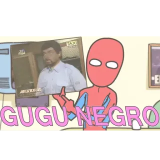 👱 e5c7ebcc GUGU NEGRO Linguaggio offensivo, Insulto, Offesa, Cartone animato, Meme, Dito medio whatsapp sticker