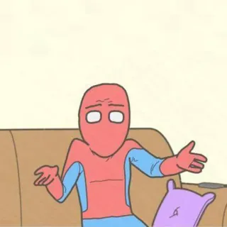 😐 f6235b3e Spider-Man spider-man, meme, scrollata di spalle, supereroe whatsapp sticker