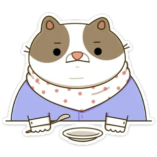 🍽 62e4e2f9 猫, 食べ物, ステッカー, 動物, 漫画 telegram sticker