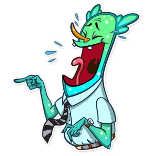 😂 fcecb3d8 卡通, 笑, 指, 搞笑, 贴纸, 角色 telegram sticker