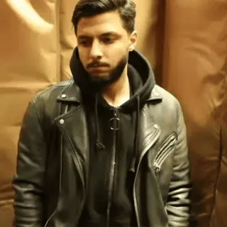 🎈 6c517234 hombre, chaqueta, retrato, chaqueta de cuero, persona, masculino whatsapp sticker