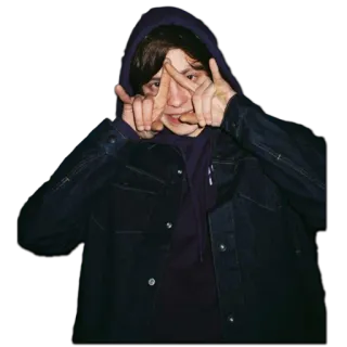 🤘 540801f0 人, パーカー, ジャケット, ジェスチャー telegram sticker