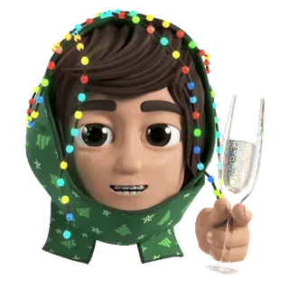 🎄 0bfce2c4 desenho animado, celebração, feriado, ano novo, natal, festivo, inverno, brilhante whatsapp sticker