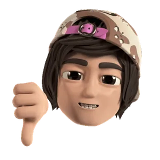 👎 ef87e126 Polegar para baixo, Desgosto, Desenho animado, Personagem, Negativo, Gesto whatsapp sticker