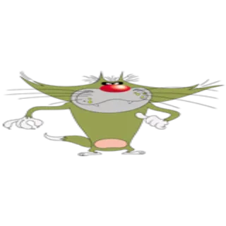 😒 3f5a2915 Oggy Oggy and the Cockroaches кот, мультфильм, Огги, злой whatsapp sticker