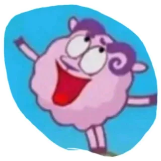 🤨 63521fdc sheep, cartoon, animal, cute whatsapp sticker