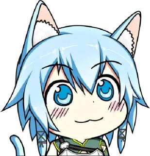 😊 a2bc8607 Anime, fille chat, mignon, kawaii, Chibi, Manga, Neko telegram sticker