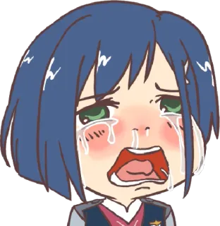 😭 e6c2b4cb pleurer, animé, triste, larmes, émotionnel, chibi, dessin animé telegram sticker