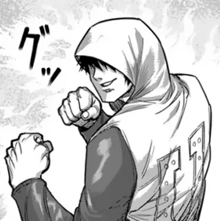 ⚫️ c41af90a グッ Manga, Anime, Boks, Bluza z kapturem, Walka telegram sticker