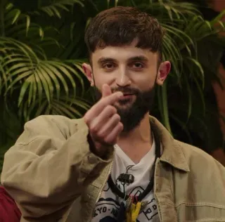 ❤️ f4915c2e 남자, 수염, 사람, 인물 사진, 제스처, 캐주얼 telegram sticker