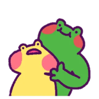 ❤️ 44297b33 frog, middle finger, offensive, cartoon, gesture, insult telegram sticker