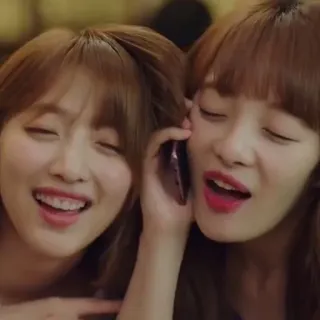 📞 94444f42 女性, 电话, 朋友, 微笑, 快乐, 女孩 telegram sticker