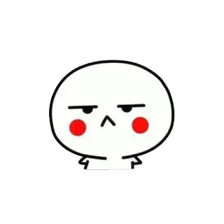 😒 2159fc5a Мультик, Злой, Красные щеки, Минимализм, Милый whatsapp sticker