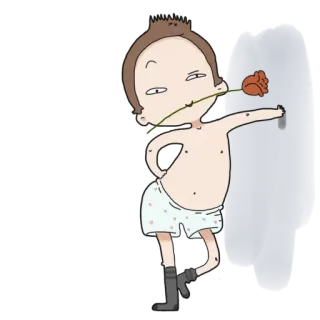 😉 2c704886 cartoon, rose, underwear, character, animation, sticker telegram sticker