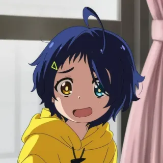🐣 5aee004d Ai Ohto Wonder Egg Priority anime, cartoon, girl, sad, emotional, character, Wonder Egg Priority, Ai Ohto whatsapp sticker