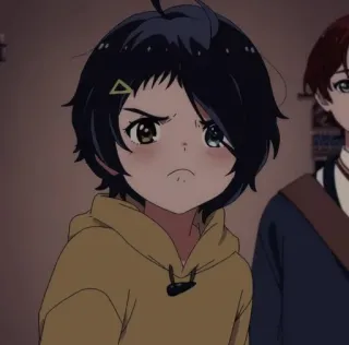 💛 a57254b1 anime, angry, girl, cartoon, portrait whatsapp sticker