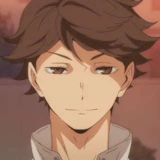 💗 4385b08b Tooru Oikawa Haikyuu!! аниме, haikyuu, тоору ойкава, ойкава, волейбол, персонаж whatsapp sticker