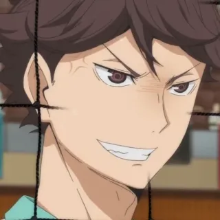 💗 606071b4 Oikawa Tooru Haikyuu!! Аниме, Haikyuu, Ойкава, Волейбол, Персонаж whatsapp sticker