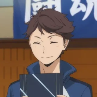 💗 71056e4b Oikawa Tooru Haikyuu!! Аниме, Haikyuu, Ойкава, Связующий, Волейбол whatsapp sticker