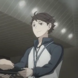 💗 bf8bfeee Oikawa Tooru Haikyuu!! аниме, haikyuu, оикава, тоору, волейбол, стикер whatsapp sticker