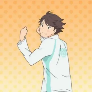 💗 efcbd2dd Oikawa Tooru Haikyuu!! Аниме, Haikyuu!!, Ойкава Тоору, Персонаж, Наклейка whatsapp sticker