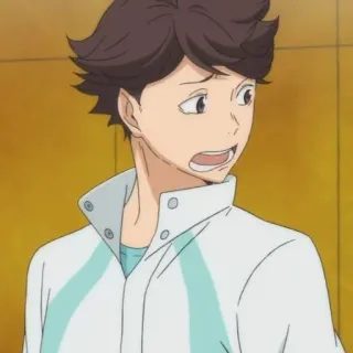 💗 f54eb594 Oikawa Tooru Haikyuu!! Аниме, Haikyuu, Персонаж, Ойкава whatsapp sticker