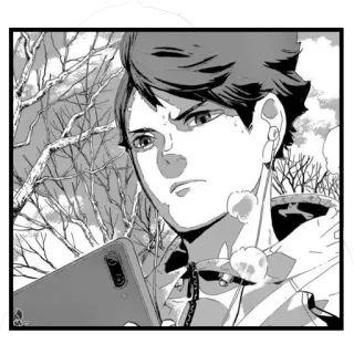 ☹️ 86141ed9 Oikawa Tooru Haikyuu!! аниме, манга, haikyuu, оикава, тоору, персонаж, отаку whatsapp sticker