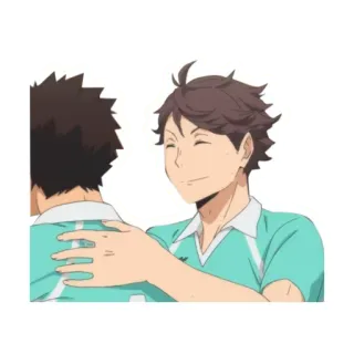 ☺️ 939f1524 Oikawa Tooru Haikyuu!! Аниме, Haikyuu, Ойкава Тоору, Волейбол, Дружба whatsapp sticker