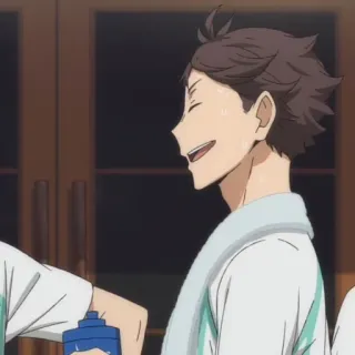 😆 00781f70 Oikawa Tooru Haikyuu!! อนิเมะ, ไฮคิว, โออิกาวะ, โทโอรุ, วอลเลย์บอล, กีฬา telegram sticker