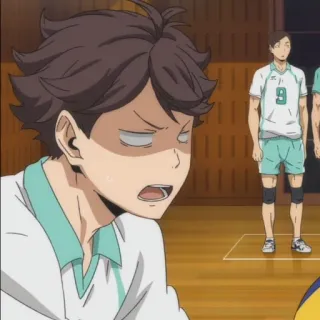 😐 00f32f2a Oikawa Tooru Haikyuu!! อนิเมะ, ไฮคิว, โออิคาวะ, วอลเลย์บอล telegram sticker