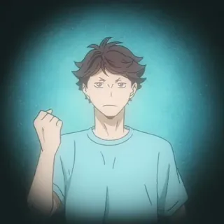 😒 3006707d Oikawa Tooru Haikyuu!! อนิเมะ, ไฮคิว, โออิกาวะ, โทโอรุ, ตัวละคร telegram sticker