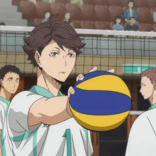 😕 541f46f9 Oikawa Tooru Haikyuu!! อนิเมะ, วอลเลย์บอล, ไฮคิว!!, โออิคาวะ โทรุ, กีฬา telegram sticker