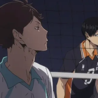 😒 65a59b8f Oikawa Tooru Haikyu!! อนิเมะ, วอลเลย์บอล, Haikyuu!!, โออิกาวะ, คาเงยามะ telegram sticker