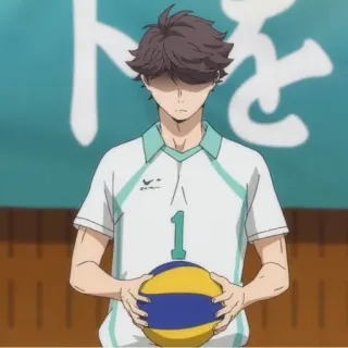 😞 81501174 Tooru Oikawa Haikyuu!! อนิเมะ, ไฮคิว!!, โทโอรุ โออิคาวะ, วอลเลย์บอล, กีฬา, ตัวละคร telegram sticker