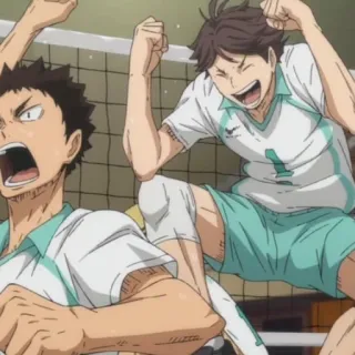 🥳 8485c92b Oikawa Tooru Haikyuu!! อนิเมะ, ไฮคิว, โออิคาวะ, กีฬา, วอลเลย์บอล telegram sticker