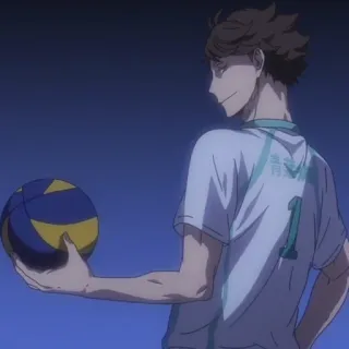 😎 8c44f373 Oikawa Tooru Haikyuu!! อนิเมะ, ไฮคิว!!, วอลเลย์บอล, กีฬา, โออิกาวะ, โออิกาวะ โทรุ telegram sticker