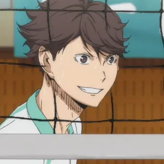 😠 cbab0116 Oikawa Tooru Haikyuu!! อนิเมะ, ไฮคิว, โออิคาวะ, โทโอรุ, วอลเลย์บอล, กีฬา telegram sticker