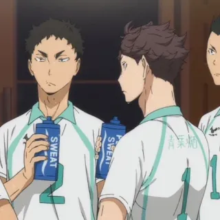 😒 dad86566 SWEAT อนิเมะ, วอลเลย์บอล, ตัวละคร, เหงื่อ telegram sticker