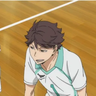 🥴 e9c703a7 Oikawa Tooru Haikyuu!! โอยคาวะ, อนิเมะ, ไฮคิว, โทโอรุ, วอลเลย์บอล, เซ็ตเตอร์ telegram sticker