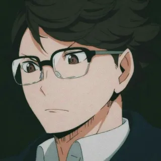 🍃 14dbcfec Tooru Oikawa Haikyuu!! haikyuu, anime, oikawa, tooru oikawa, lunettes, personnage telegram sticker