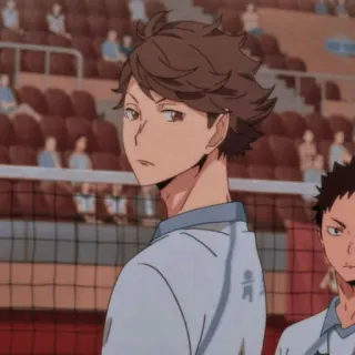 🍃 b9df53ab Oikawa Tooru Haikyuu!! oikawa, haikyuu, anime, volley-ball, oikawa tooru telegram sticker
