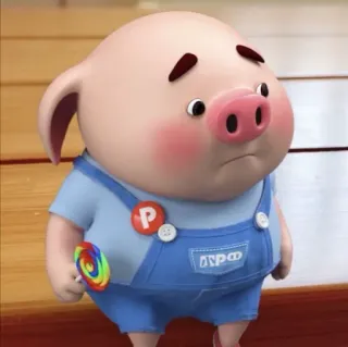 🐽 797363c4 cerdo, dibujos animados, lindo, chupetín, animal, personaje, lechón telegram sticker