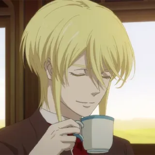 😉 f6774581 William James Moriarty Moriarty the Patriot Anime, Moriarty, Moriarty the Patriot, Charakter, lächelnd, Tee telegram sticker