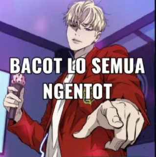 🗿 c086957c BACOT LO SEMUA
NGENTOT Anime, Man, Rood pak telegram sticker