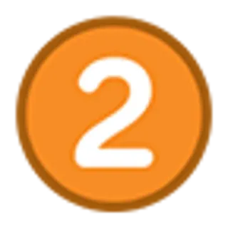 2⃣ 16c9a953 数字, 2, オレンジ, 円 telegram sticker