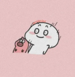 ⛅ dc630d91 artificial cartoon, character, cute, pig, illustration whatsapp sticker