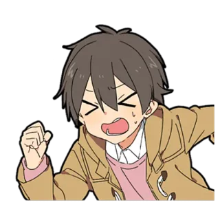 👿 94fe0df7 アニメ, 漫画, 走る, 怖い, 心配, 少年, キャラクター telegram sticker