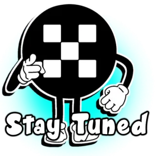 😉 1d76e74d Stay Tuned nantikan, kartun, karakter, lingkaran, ekspresi whatsapp sticker