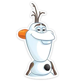 😋 2adf3b90 Olaf Frozen 奥拉夫, 冰雪奇缘, 雪人, 卡通, 迪士尼, 电影 telegram sticker